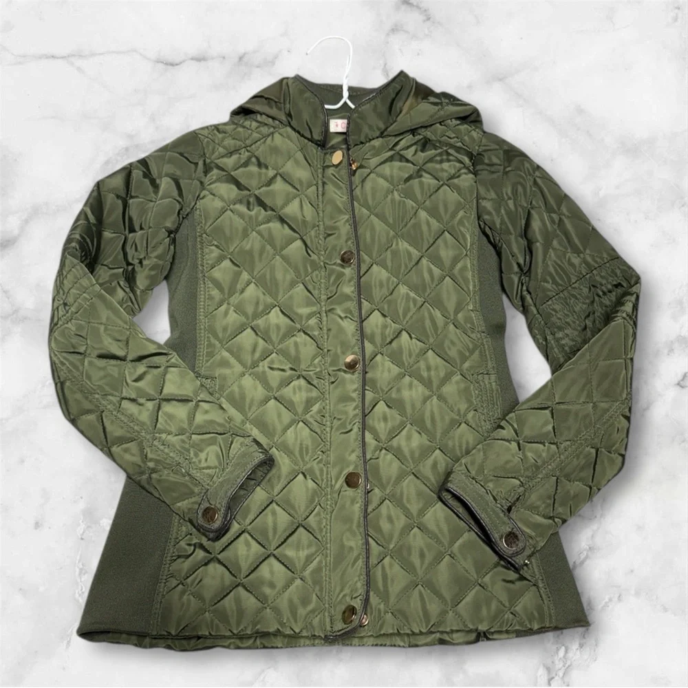 C|Sono kids Olive green Quilted girls winter Jacket size M/10